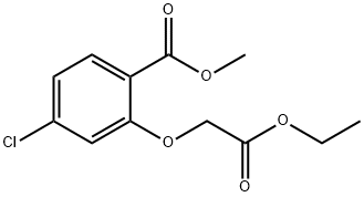 Benzoic acid, 4-chloro-2-(2-ethoxy-2-oxoethoxy)-, methyl ester Struktur