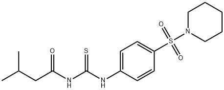 3-methyl-N-({[4-(1-piperidinylsulfonyl)phenyl]amino}carbonothioyl)butanamide Struktur