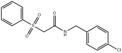 2-(benzenesulfonyl)-N-[(4-chlorophenyl)methyl]acetamide Struktur