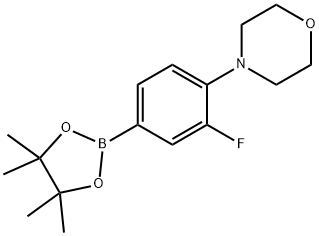 3-Fluoro-4-(4-morpholinyl)benzeneboronic acid pinacol ester Struktur