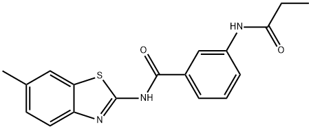 N-(6-methyl-1,3-benzothiazol-2-yl)-3-(propanoylamino)benzamide Struktur