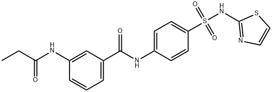 3-(propanoylamino)-N-[4-(1,3-thiazol-2-ylsulfamoyl)phenyl]benzamide Struktur