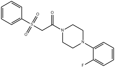 1-[4-(2-fluorophenyl)piperazin-1-yl]-2-(phenylsulfonyl)ethanone Struktur