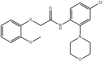 N-(4-chloro-2-morpholin-4-ylphenyl)-2-(2-methoxyphenoxy)acetamide Struktur