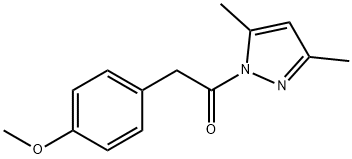 1-[(4-methoxyphenyl)acetyl]-3,5-dimethyl-1H-pyrazole Struktur