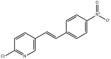 (E)-2-chloro-5-(4-nitrostyryl)pyridine Struktur