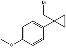 1-[1-(bromomethyl)cyclopropyl]-4-methoxybenzene Struktur