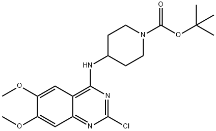 TERT-BUTYL 4-((2-CHLORO-6,7-DIMETHOXYQUINAZOLIN-4-YL)AMINO)PIPERIDINE-1-CARBOXYLATE Structure