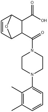 2-[4-(2,3-dimethylphenyl)piperazine-1-carbonyl]-7-oxabicyclo[2.2.1]hept-5-ene-3-carboxylic acid Struktur