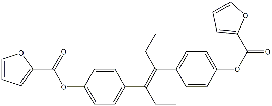 2-Furoic acid,(diethylvinylene)di-p-phenylene ester (8CI) Struktur