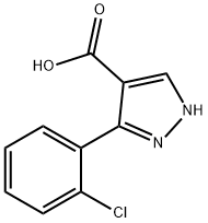 5-(2-chlorophenyl)-1H-pyrazole-4-carboxylic acid Struktur