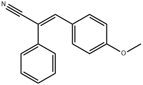 (E)-3-(4-methoxyphenyl)-2-phenylprop-2-enenitrile Struktur