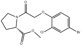 methyl 1-[(4-bromo-2-chlorophenoxy)acetyl]prolinate Struktur