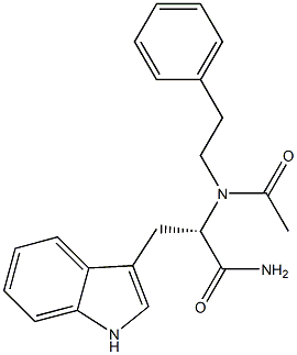 Nalpha-acetyl-N-(2-phenylethyl)tryptophanamide Struktur