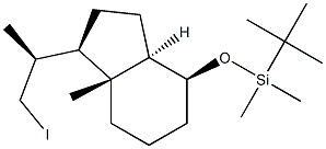 [(1R,3aR,4S,7aR)-1-[(2S)-1-iodopropan-2-yl]-7a-methyl-1,2,3,3a,4,5,6,7-octahydroinden-4-yl]oxy-tert-butyl-dimethylsilane Struktur