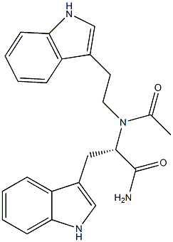 Nalpha-acetyl-N-[2-(1H-indol-3-yl)ethyl]tryptophanamide Struktur