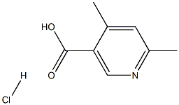 4,6-dimethylnicotinic acid hydrochloride Struktur