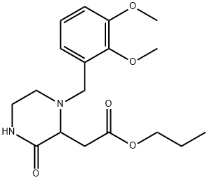 propyl [1-(2,3-dimethoxybenzyl)-3-oxo-2-piperazinyl]acetate Struktur