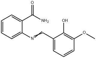 2-[(2-hydroxy-3-methoxybenzylidene)amino]benzamide Struktur