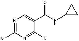 2,4-dichloro-N-cyclopropylpyrimidine-5-carboxamide Struktur