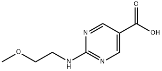 2-(2-Methoxy-ethylamino)-pyrimidine-5-carboxylic acid Struktur