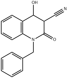 1-Benzyl-4-hydroxy-2-oxo-1,2,3,4-tetrahydro-quinoline-3-carbonitrile Struktur