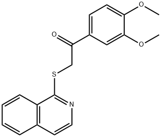 1-(3,4-dimethoxyphenyl)-2-(1-isoquinolinylsulfanyl)ethanone Struktur