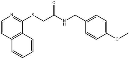 2-(1-isoquinolinylsulfanyl)-N-(4-methoxybenzyl)acetamide Struktur