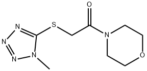 1-methyl-1H-tetraazol-5-yl 2-(4-morpholinyl)-2-oxoethyl sulfide Struktur