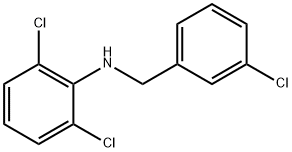 2,6-dichloro-N-(3-chlorobenzyl)aniline Struktur