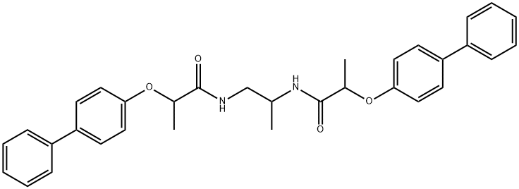 2-(4-phenylphenoxy)-N-[2-[2-(4-phenylphenoxy)propanoylamino]propyl]propanamide Struktur