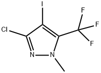 3-Chloro-4-iodo-1-methyl-5-trifluoromethyl-1H-pyrazole Struktur