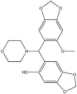 6-[(6-methoxy-1,3-benzodioxol-5-yl)-morpholin-4-ylmethyl]-1,3-benzodioxol-5-ol Struktur