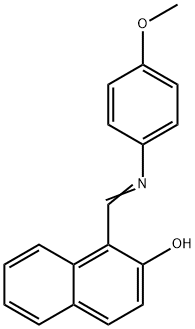 2-Naphthalenol,1-[[(4-methoxyphenyl)imino]methyl]- Struktur