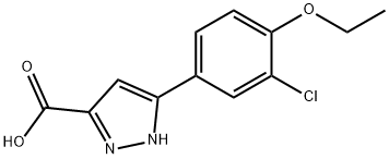 3-(3-chloro-4-ethoxyphenyl)-1H-pyrazole-5-carboxylic acid Struktur