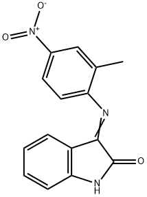 3-[(2-methyl-4-nitrophenyl)imino]-1,3-dihydro-2H-indol-2-one Struktur