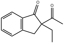 2-acetyl-2-ethyl-2,3-dihydro-1H-Inden-1-one Struktur