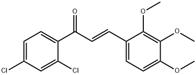 (2E)-1-(2,4-dichlorophenyl)-3-(2,3,4-trimethoxyphenyl)prop-2-en-1-one Struktur