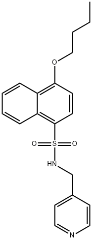 4-butoxy-N-(pyridin-4-ylmethyl)naphthalene-1-sulfonamide Struktur