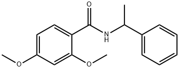 2,4-dimethoxy-N-(1-phenylethyl)benzamide Struktur