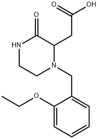 2-[1-[(2-ethoxyphenyl)methyl]-3-oxopiperazin-2-yl]acetic acid Struktur