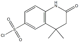 4,4-dimethyl-2-oxo-1,3-dihydroquinoline-6-sulfonyl chloride Struktur