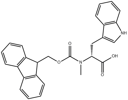 D-Tryptophan, N-[(9H-fluoren-9-ylmethoxy)carbonyl]-N-methyl- Struktur