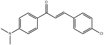 3-(4-Chloro-phenyl)-1-(4-dimethylamino-phenyl)-propenone Struktur