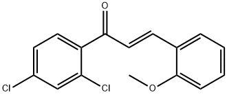 (2E)-1-(2,4-dichlorophenyl)-3-(2-methoxyphenyl)prop-2-en-1-one Struktur