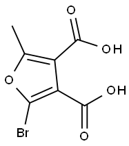 2-Bromo-5-methyl-furan-3,4-dicarboxylic acid Struktur