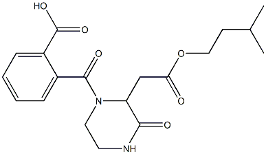 2-({2-[2-(3-methylbutoxy)-2-oxoethyl]-3-oxo-1-piperazinyl}carbonyl)benzoic acid Struktur