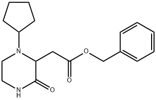 benzyl (1-cyclopentyl-3-oxo-2-piperazinyl)acetate Struktur