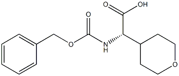 (S)-2-(((Benzyloxy)carbonyl)amino)-2-(tetrahydro-2H-pyran-4-yl)acetic acid Struktur