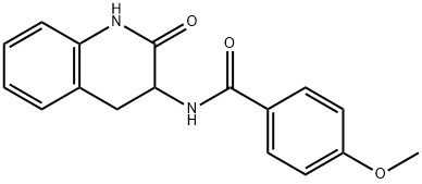 4-methoxy-N-(2-oxo-1,2,3,4-tetrahydro-3-quinolinyl)benzamide Struktur